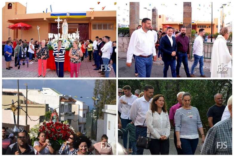 Momentos de las procesiones de Hoya Aguedita y El Goro (Foto Francisco Javier Santana)